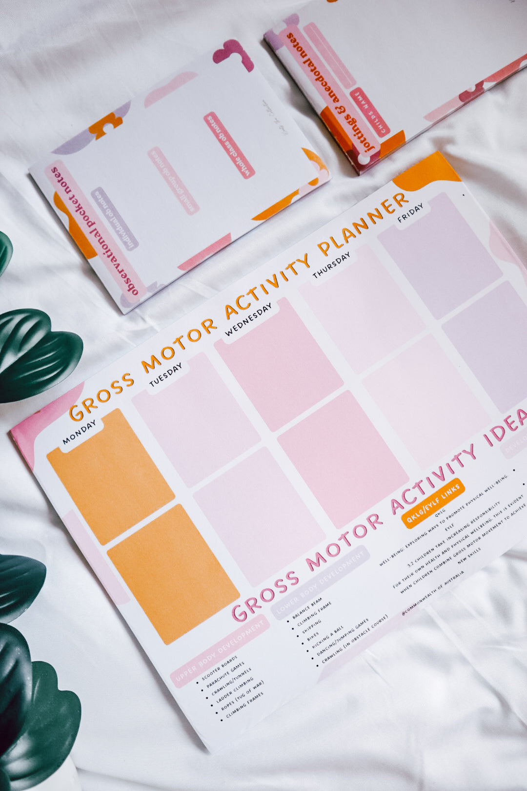 A4 Gross Motor Activity Planner