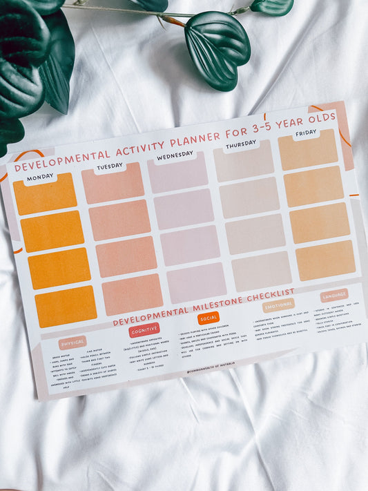 A4 Developmental Activity Planner